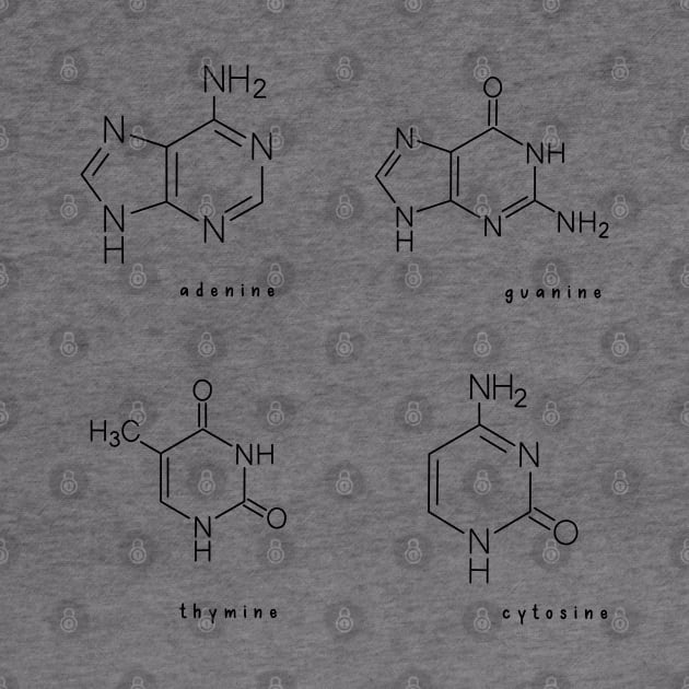 Hand Drawn DNA ACTG Acid Pack by Sofia Sava